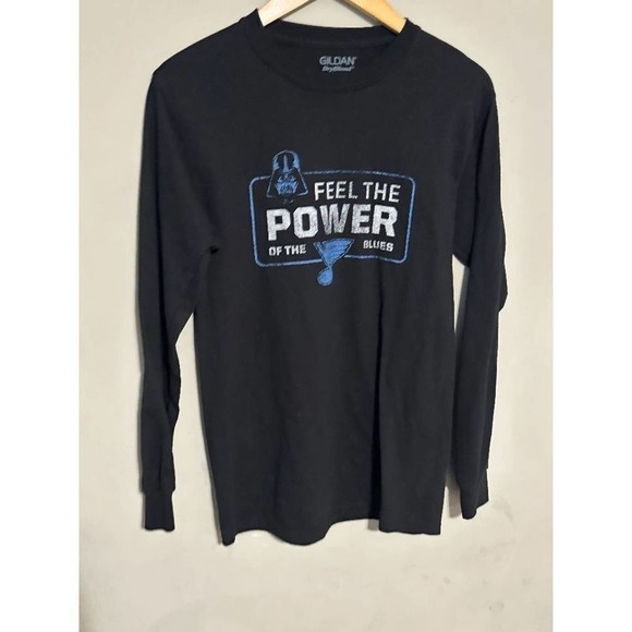 Feel the power of the stl blues x star wars darth vader hockey shirt - size smal - Picture 1 of 3